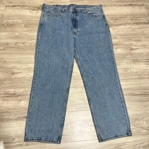 Levi's Regular Straight Jeans Men's Blue Stretch Denim 100% Cotton  W42 L32